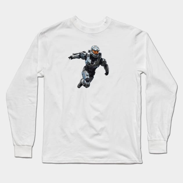 Halo Master Chief Design Long Sleeve T-Shirt by Labidabop